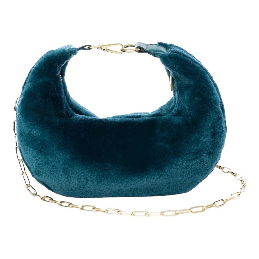 Jules Kae Luna Vegan Faux Fur Crossbody Clutch Hobo Bag